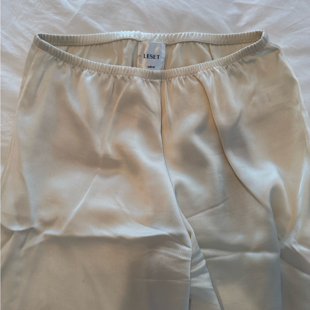 LESET Cream Wide-Leg Pants - Picture 4 of 5